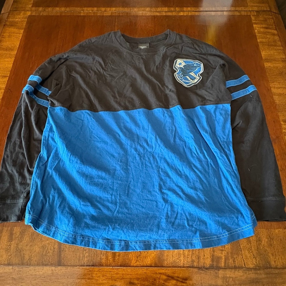 Harry Potter Ravenclaw Long Sleeve Shirt‎ Blue Black Wizarding World XL